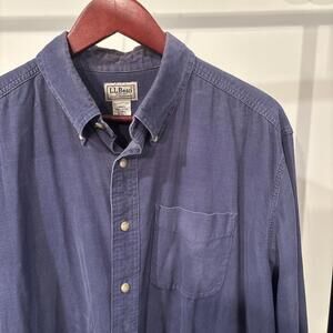 Vintage L.L. Bean Corduroy Button-Down Shirt – L Tall – 100% Cotton